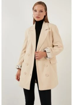 LELA Halflange Jas - Stone -Lela a6e53862ebc34f7a83d25fbabdf92a85