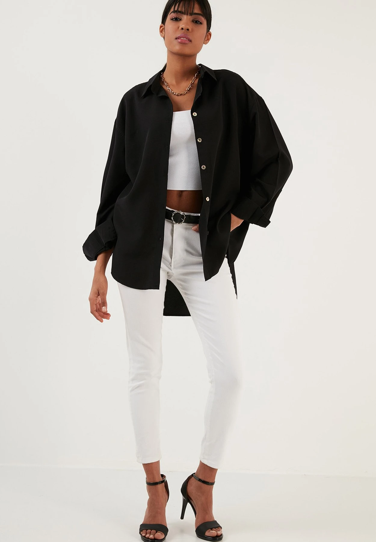 LELA Loose Fit - Overhemdblouse - Black 4 LELA Loose Fit - Overhemdblouse - Black - Afbeelding 2