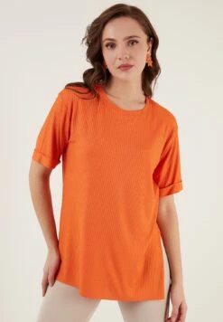 LELA Slim Fit - Blouse - Orange 10 LELA Slim Fit - Blouse - Orange -Lela aeb5874adb844c3c8c8e08f170ee21ec