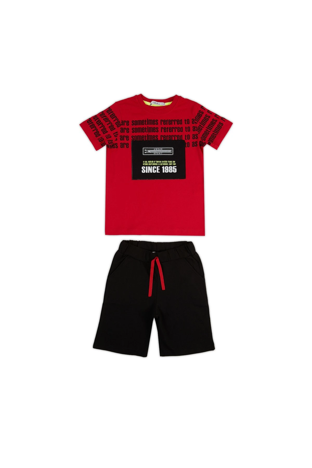 LELA Regular Fit Shorts And T-Shirt - Shorts - Red 8 LELA Regular Fit Shorts And T-Shirt - Shorts - Red - Afbeelding 6