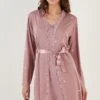 LELA Soft Touch - Nachtjapon - Dusty Rose -Lela b17a5207e22a4391b7eaadefe1aadd9c