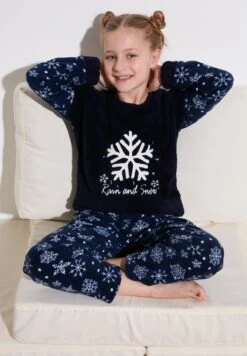 LELA Regular Fit Set - Pyjama - Dark Blue