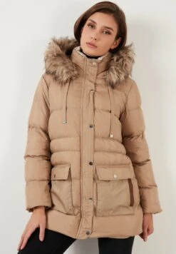 LELA Regular Fit - Winterjas - Dark Beige