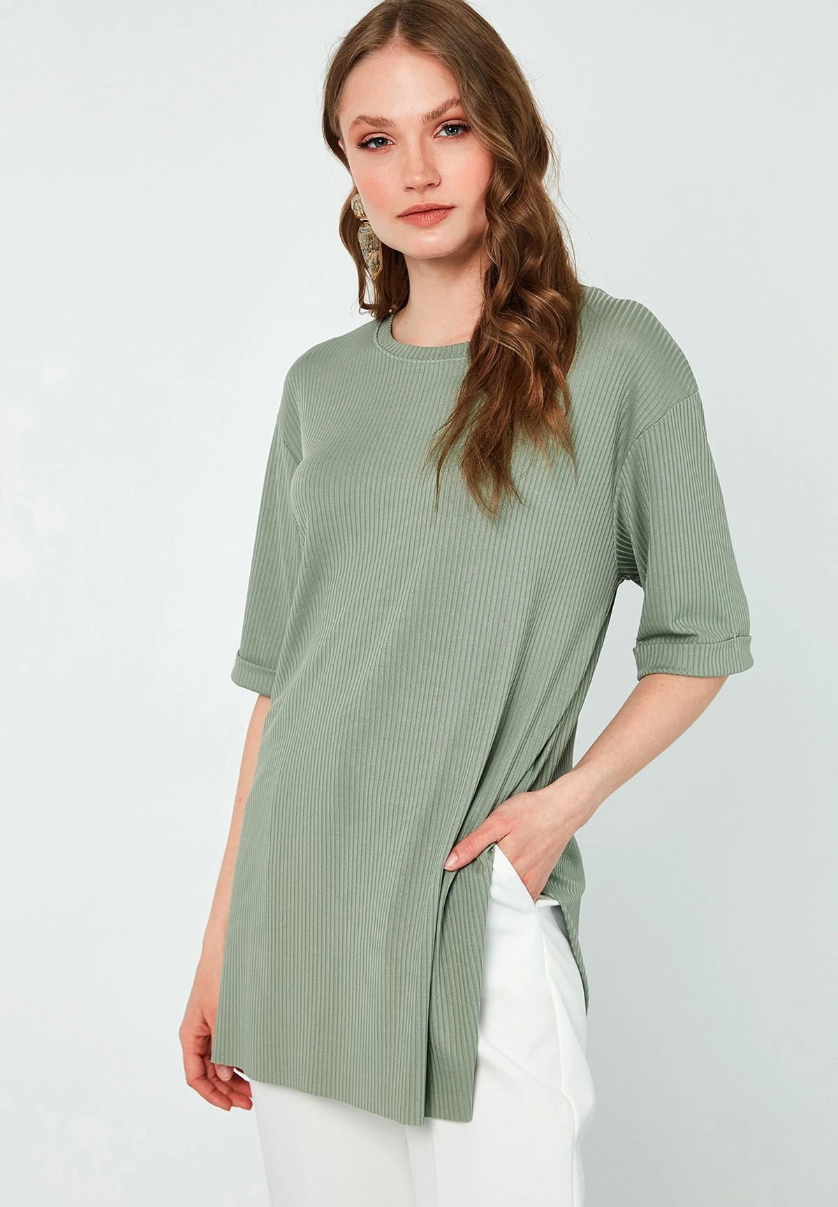 LELA Slim Fit - Blouse - Green 3 LELA Slim Fit - Blouse - Green