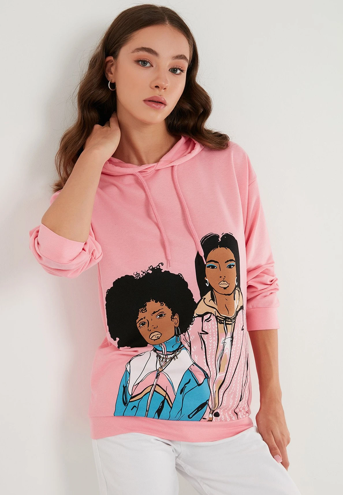 LELA Regular Fit - Hoodie - Pink 6 LELA Regular Fit - Hoodie - Pink - Afbeelding 4