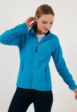 LELA High Collar Zipper- Fleecejas - Turquoise -Lela bf2542512c924e58a92eda31756cc410