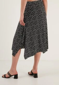 LELA Midi- A-Lijn Rok - Black -Lela bfe6923cdd10464cb372a8575696e872