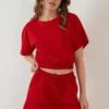 LELA Two Piece Set - Regular Fit - Shorts - Red 1 LELA Two Piece Set - Regular Fit - Shorts - Red -Lela c09e26d7d9ad49e8b08d5d20a2b0cb49