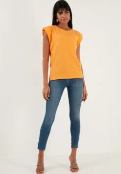 LELA Crew Neck - T-Shirt Basic - Orange -Lela c0ead8f0106c4de2849e2a09b654b9d4
