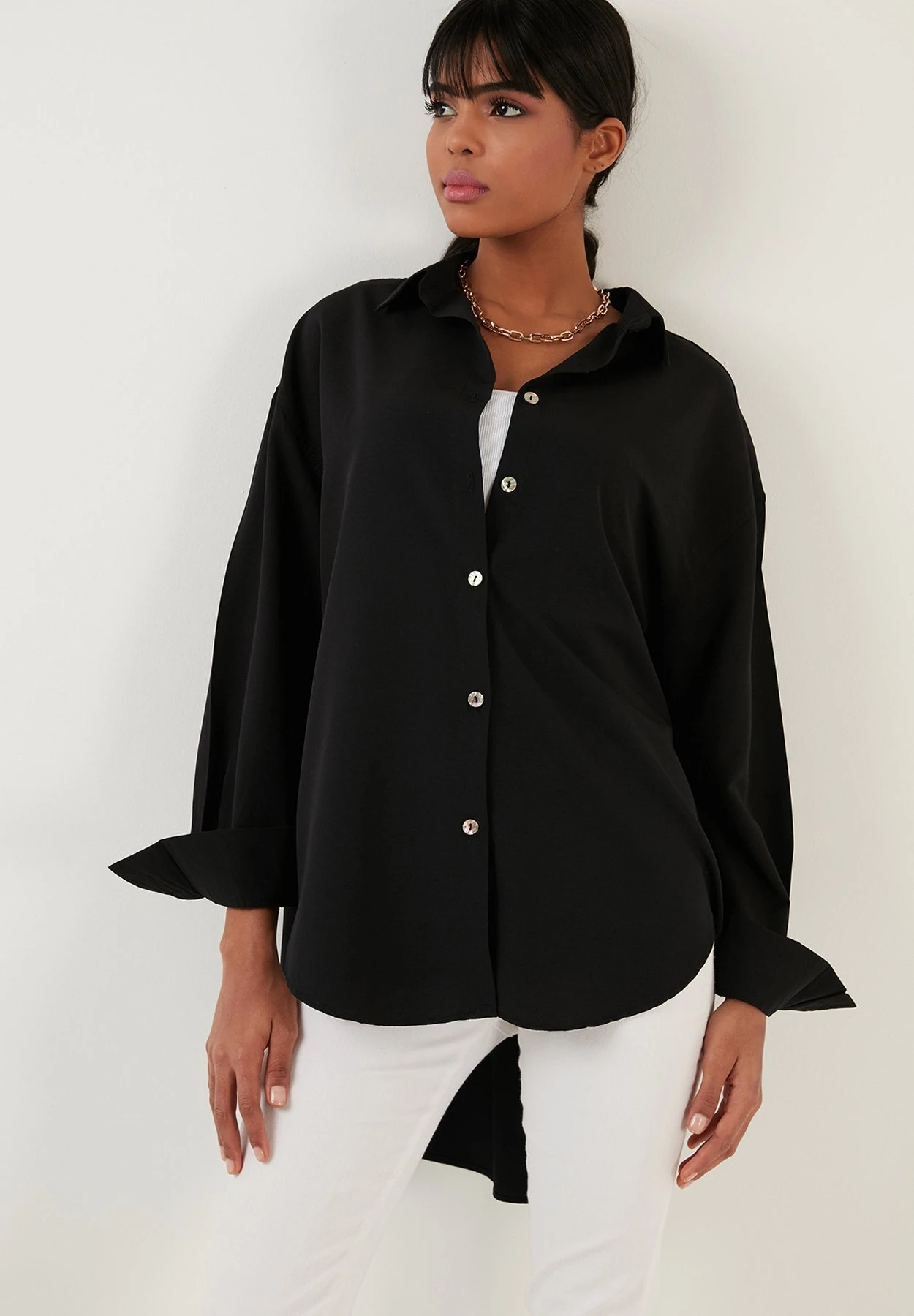 LELA Loose Fit - Overhemdblouse - Black 3 LELA Loose Fit - Overhemdblouse - Black