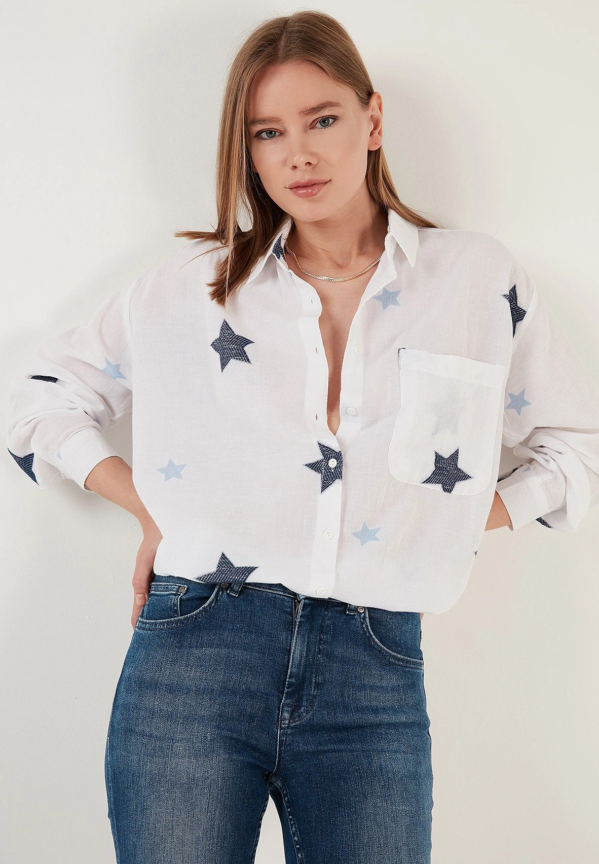 LELA Loose Fit - Overhemdblouse - Dark Blue 8 LELA Loose Fit - Overhemdblouse - Dark Blue - Afbeelding 6