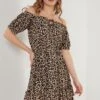 LELA Regular Fit - Jurk - Leopard -Lela c8a91c057fcd4d45a0e725f1a0ee658d