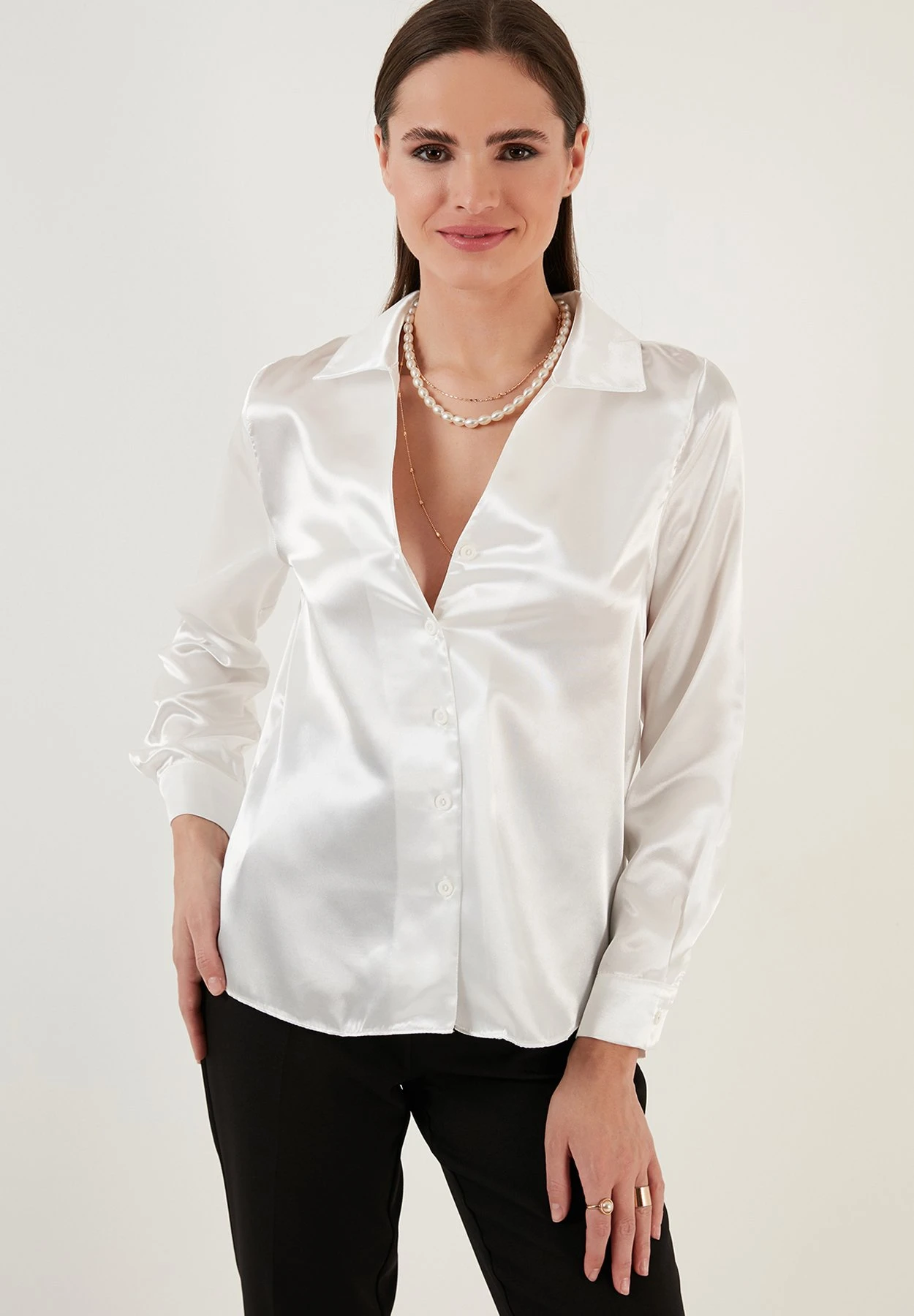 LELA Regular Fit - Overhemdblouse - Ecru 7 LELA Regular Fit - Overhemdblouse - Ecru - Afbeelding 5