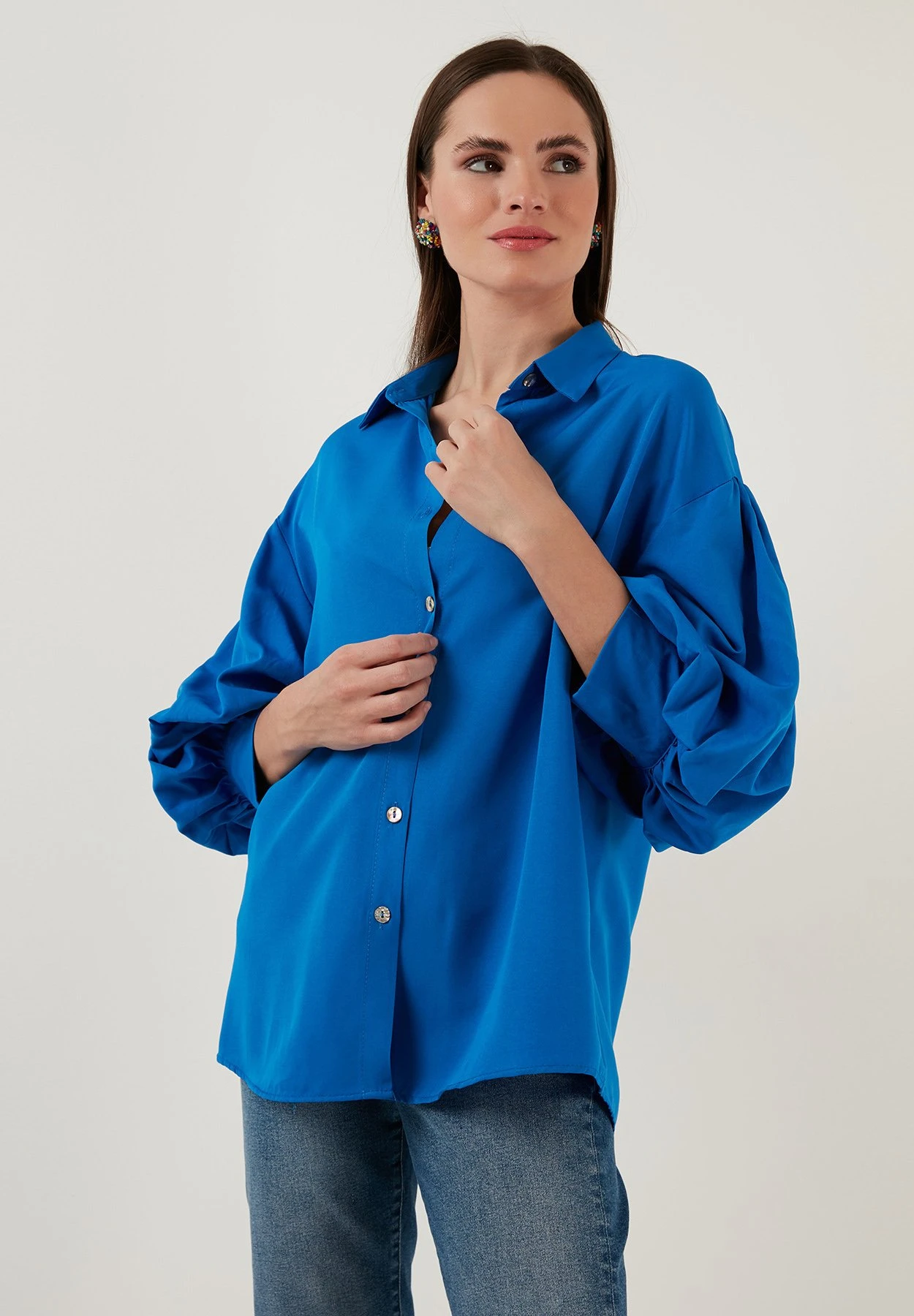 LELA Loose Fit - Overhemdblouse - Royal Blue 3 LELA Loose Fit - Overhemdblouse - Royal Blue