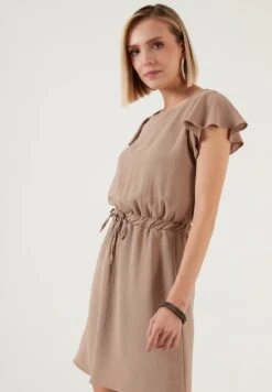 LELA Regular Fit - Jurk - Light Brown -Lela d1ce8d5e7b214dde848ffa99dbd41e19