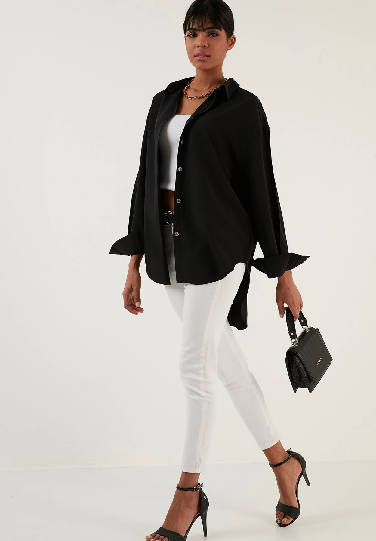 LELA Loose Fit - Overhemdblouse - Black 8 LELA Loose Fit - Overhemdblouse - Black - Afbeelding 6