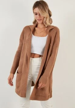 LELA Regular Fit - Vest - Camel -Lela d39bff030afe418f91ba827846c9bf54