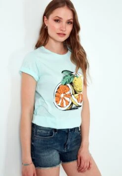 LELA T-Shirt Print - Mint -Lela d5c9bae8344d4a639cfc85214014ae1b