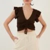 LELA Slim Fit - Blouse - Brown -Lela d6a8693a399544cdb4135c4dd910e4d4