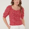 LELA Slim Fit - Blouse - Red