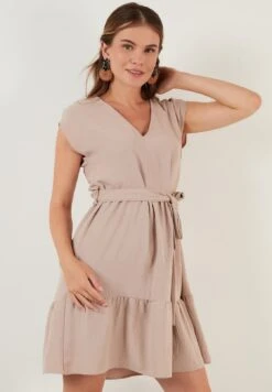 LELA Regular Fit - Jurk - Mink -Lela d99acf21a1f44748b3237b9e15a548af