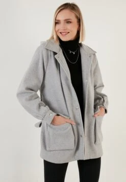 LELA Regular Fit - Trenchcoat - Light Grey -Lela da07f939b8d242b6a47ed9c80a7e47e9