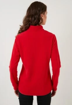 LELA Slim Fit - Fleece Trui - Red -Lela da5ca838a1cc4d088a89b0171be30499