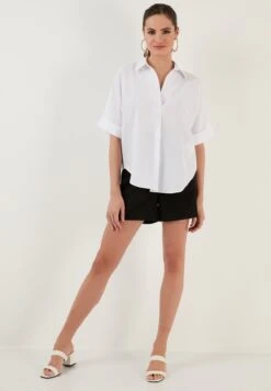 LELA Loose Fit - Blouse - White -Lela dd7171f38e7c4e6a9bc8359ad94d34fc