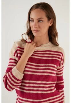 LELA Regular Fit - Trui - Beige Fuchsia -Lela dd7f8e7d6dae425fb13467d4c2f9dba9