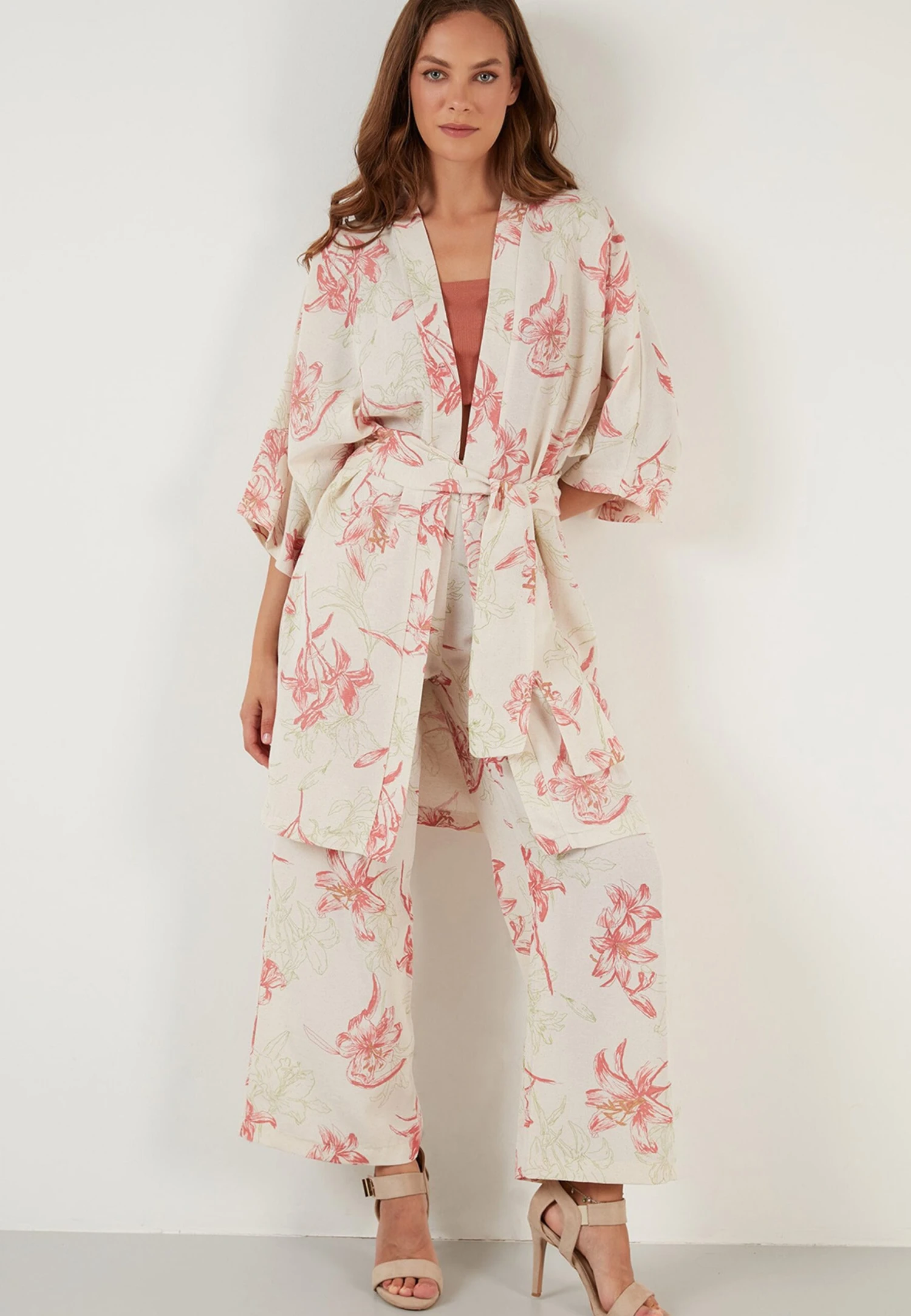 LELA Two Piece Set - Regular Fit - Vest - Salmon 4 LELA Two Piece Set - Regular Fit - Vest - Salmon - Afbeelding 2