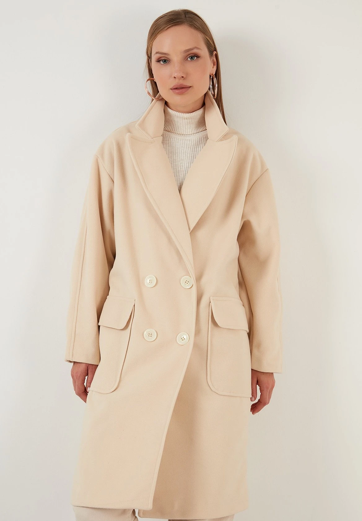 LELA Loose Fit - Mantel - Stone 3 LELA Loose Fit - Mantel - Stone