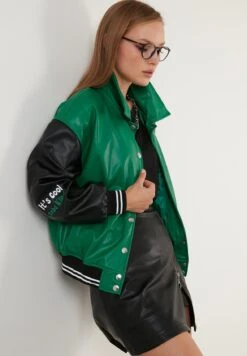 LELA Loose Fit - Imitatieleren Jas - Benetton Color -Lela e437c1d9b8a94684a0c8812fac988a07