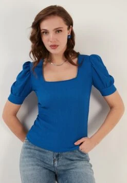 LELA Slim Fit - Blouse - Royal Blue -Lela e4bb729b25db450693ddadcfb80c2891