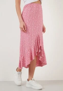 LELA Midi - A-Lijn Rok - Fuchsia 9 LELA Midi - A-Lijn Rok - Fuchsia -Lela e825d07b731f48578bf8f113b4dc6811