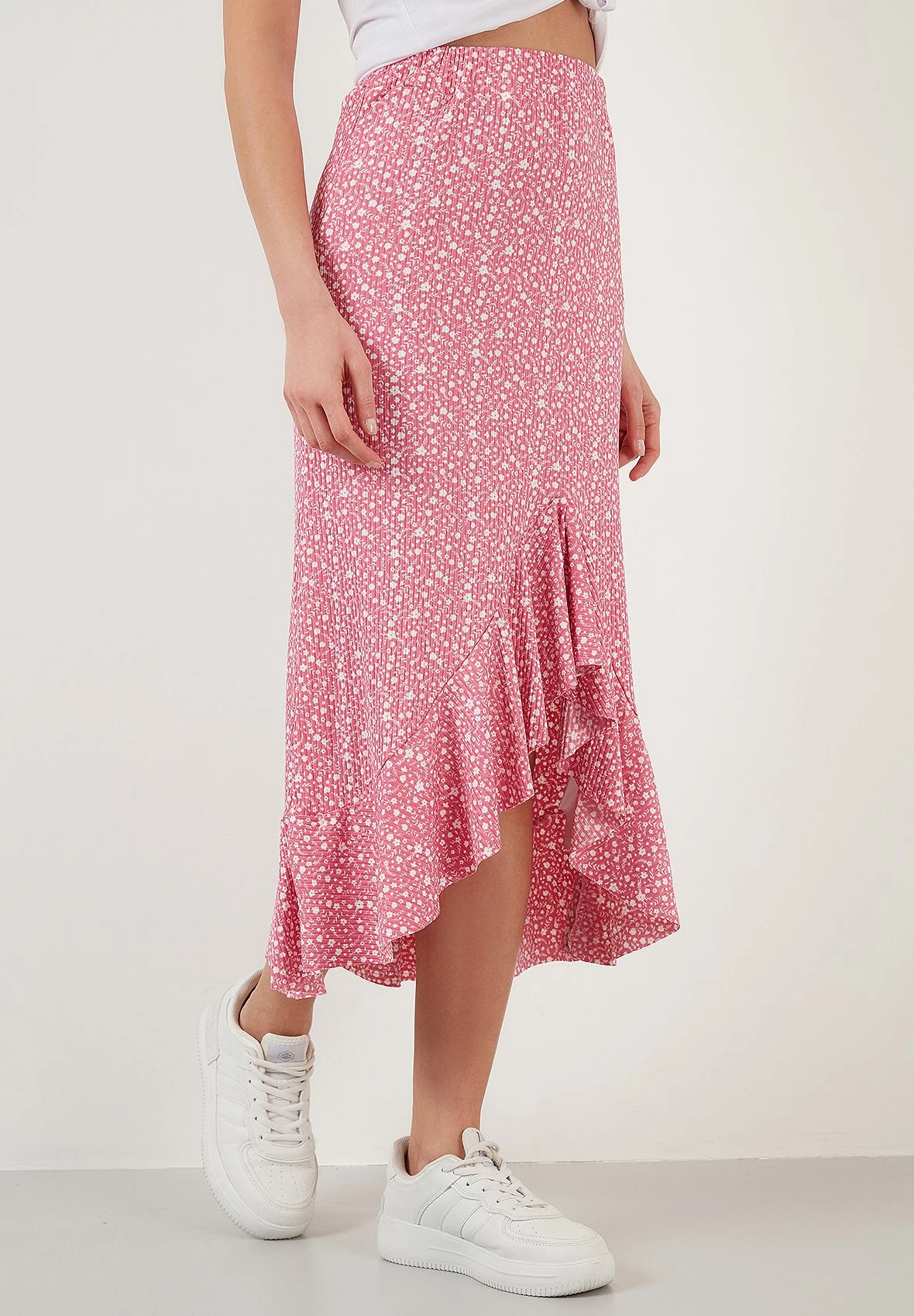 LELA Midi - A-Lijn Rok - Fuchsia 6 LELA Midi - A-Lijn Rok - Fuchsia - Afbeelding 4