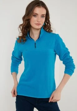 LELA Slim Fit - Fleece Trui - Turquoise -Lela e9e6df3cd8e549b2b1dd4f647ba65bf0