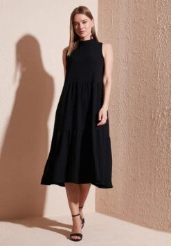 LELA Regular Fit - Jurk - Black -Lela eae358a83cc345248fd736f77946eb01