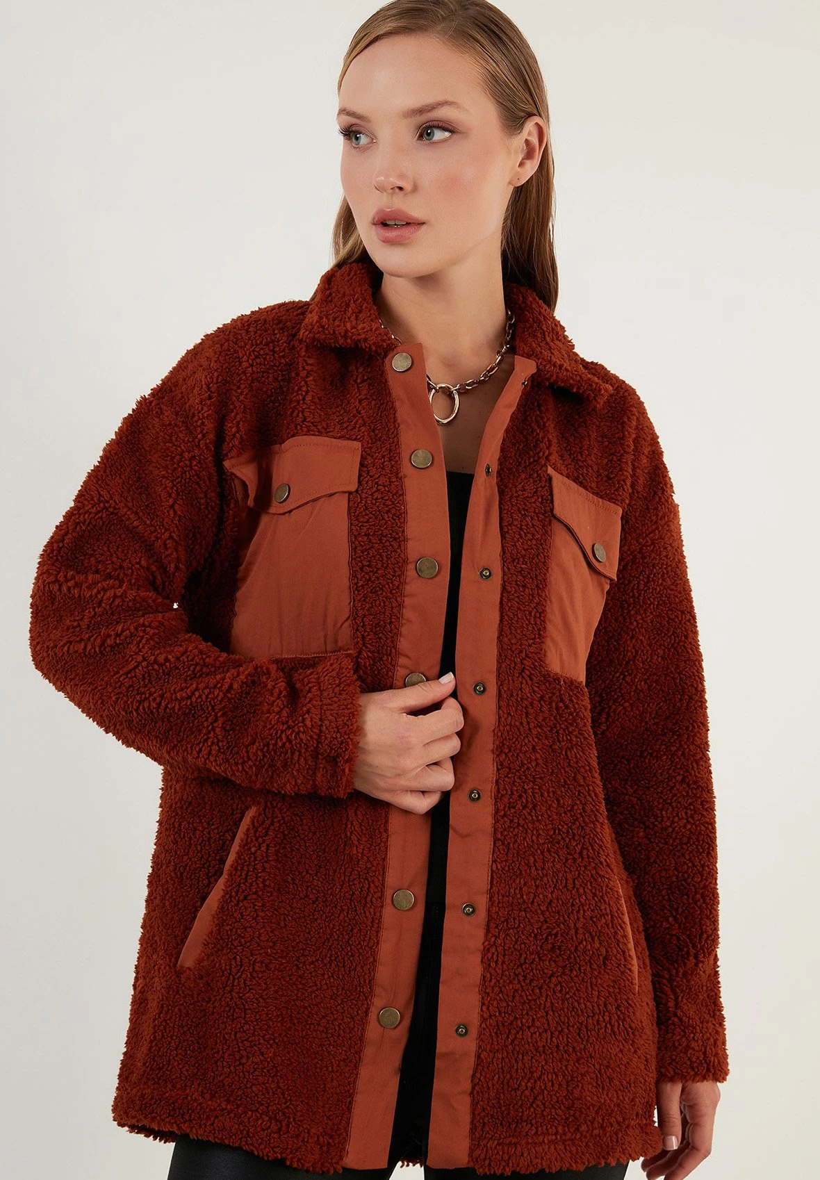 LELA Loose Fit - Fleecejas - Snuff Colored 3 LELA Loose Fit - Fleecejas - Snuff Colored