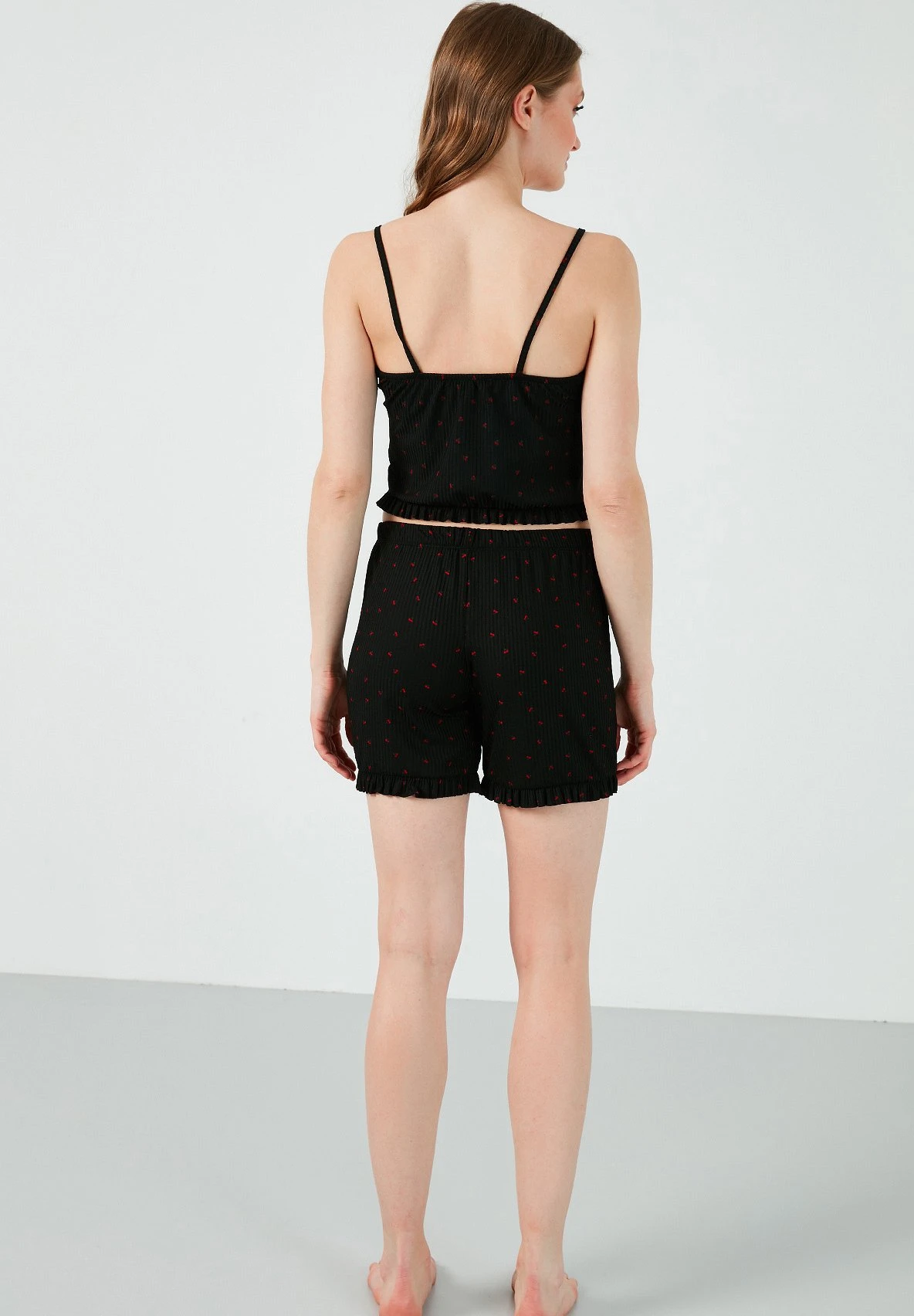 LELA Pyjama - Black-Red 6 LELA Pyjama - Black-Red - Afbeelding 4