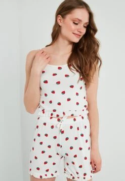 LELA Pyjama - Ecru-Red -Lela ed780857cebc482cb00eb9bd97401f99