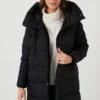 LELA Oversized Inflatable Long- Winterjas - Black -Lela ee41a0a8e52a449fbf5837a4b57e90c0