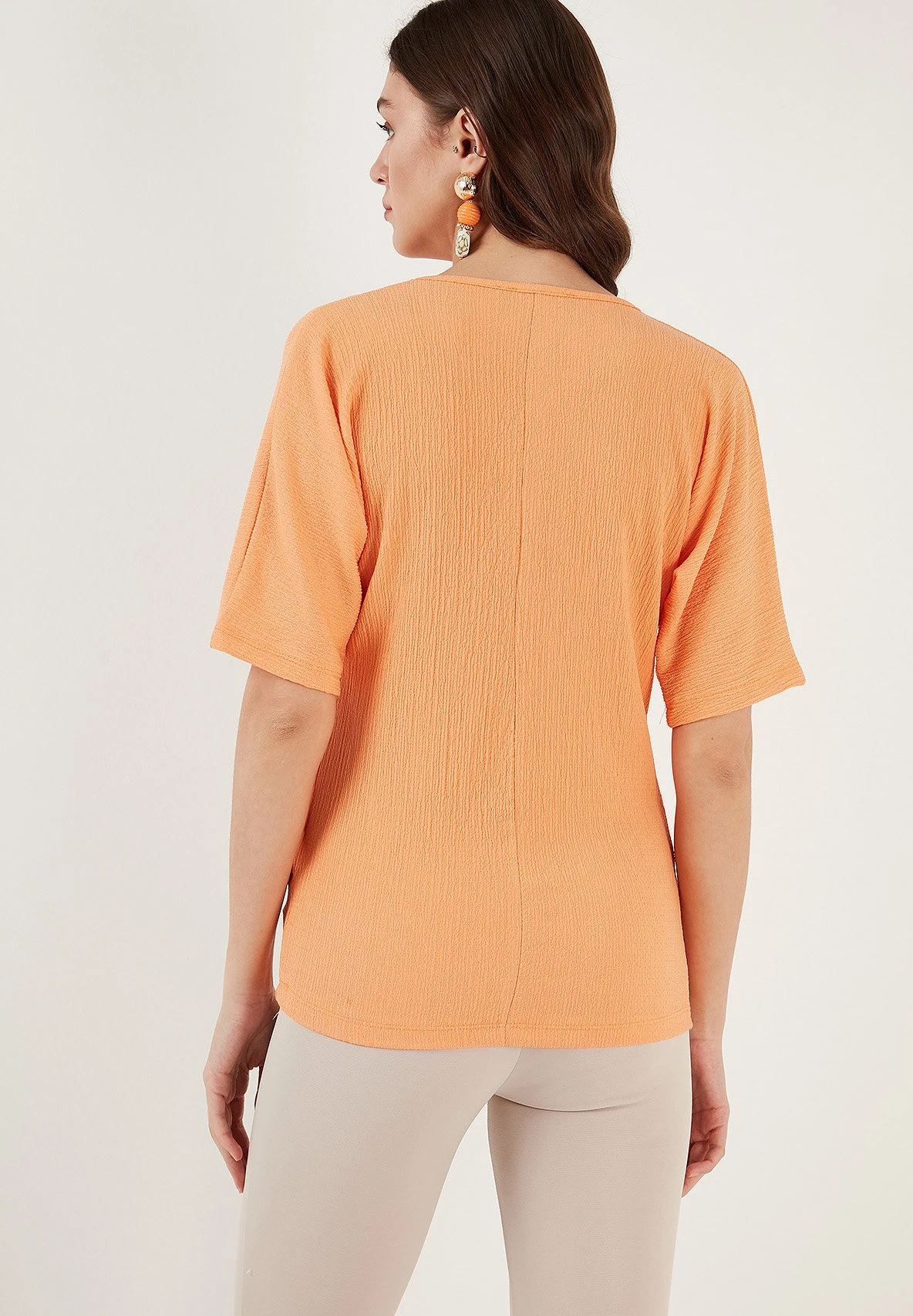 LELA Regular Fit - T-Shirt Basic - Light Orange 5 LELA Regular Fit - T-Shirt Basic - Light Orange - Afbeelding 3