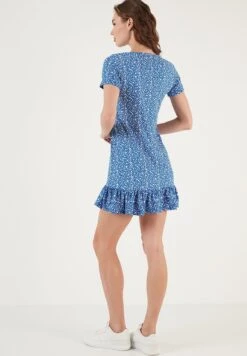 LELA Mini- Jurk - Blue -Lela f357f726c52649e0820da604dbdfe38e