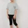 LELA Regular Fit T-Shirt And Leggins - Legging - Green 2 LELA Regular Fit T-Shirt And Leggins - Legging - Green -Lela f36733dd6975420792e7cda66fbedb20