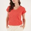 LELA Regular Fit - Blouse - Coral 2 LELA Regular Fit - Blouse - Coral -Lela f37c95c3653c4b2a81868d74ffeb698a
