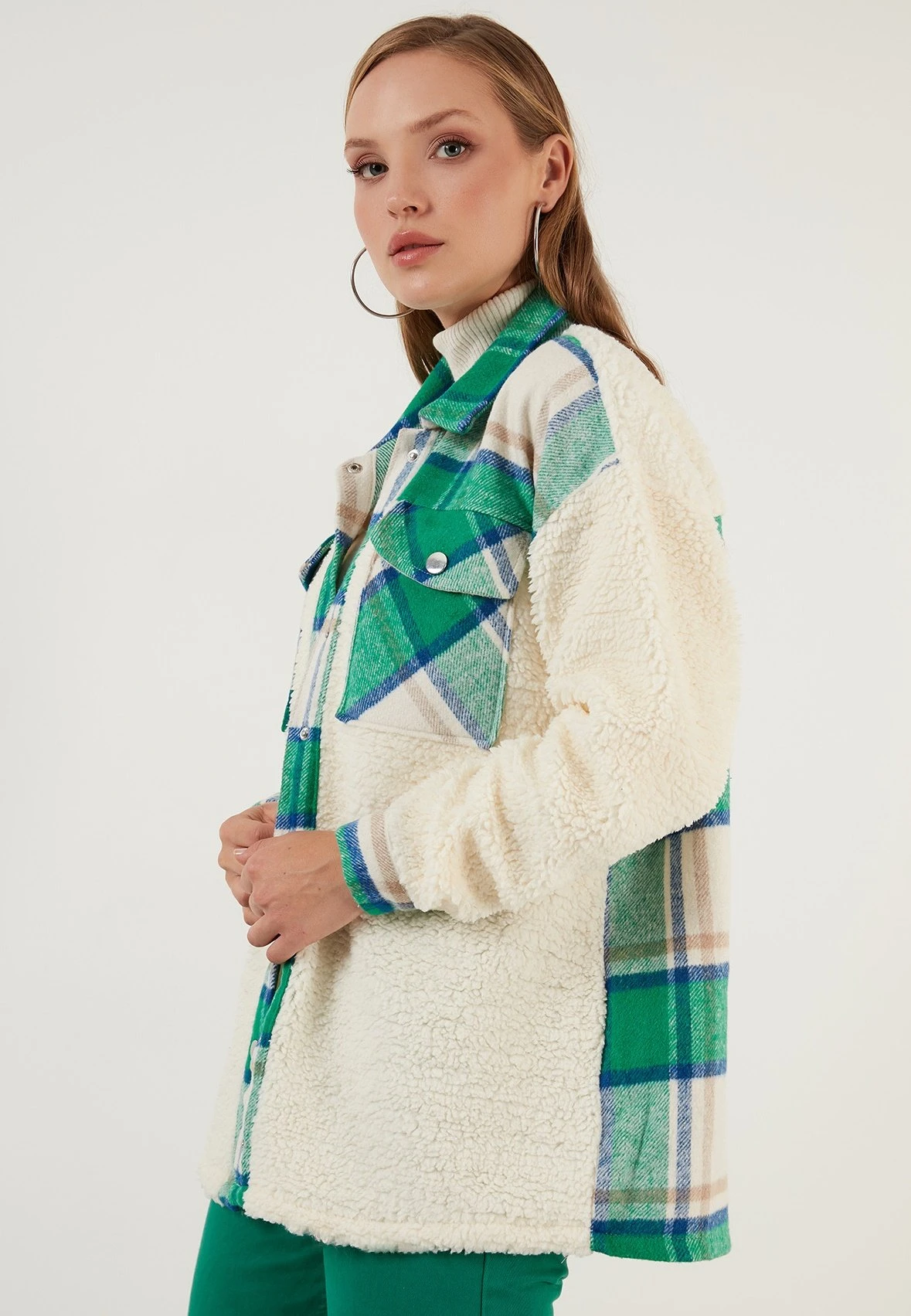 LELA Halflange Jas - Green 6 LELA Halflange Jas - Green - Afbeelding 4