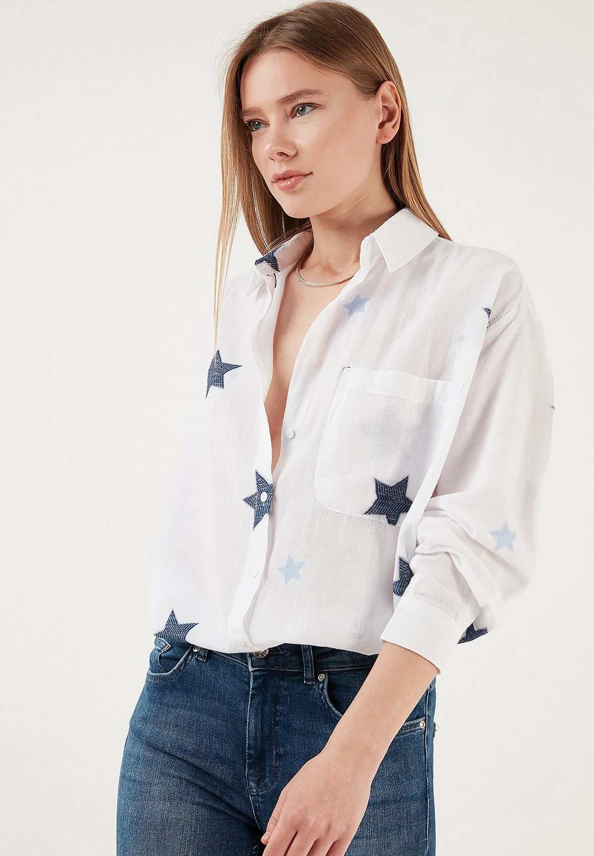 LELA Loose Fit - Overhemdblouse - Dark Blue 5 LELA Loose Fit - Overhemdblouse - Dark Blue - Afbeelding 3