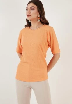 LELA Regular Fit - T-Shirt Basic - Light Orange 12 LELA Regular Fit - T-Shirt Basic - Light Orange -Lela f791aa3220cc449bab491479e28aedcf