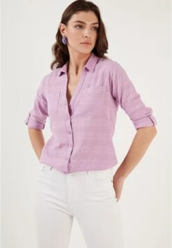 LELA Overhemdblouse - Lilac 13 LELA Overhemdblouse - Lilac -Lela fb4a077359be43f7b64d1943ab5299a0
