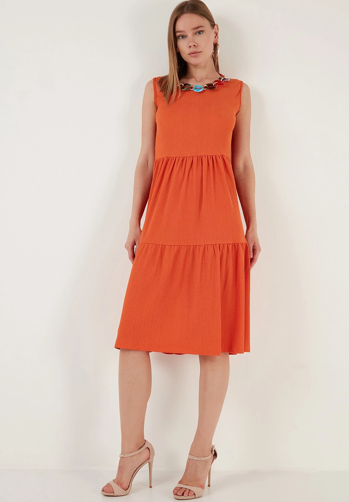 LELA Regular Fit - Jurk - Orange 3 LELA Regular Fit - Jurk - Orange